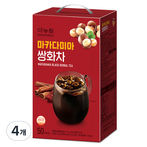 다농원 마카다미아 쌍화차, 15g, 50개입, 4개