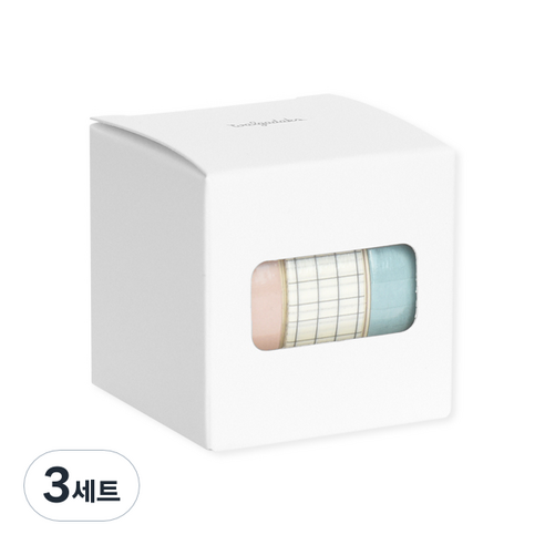 왈가닥스 아르떼 마스킹 테이프 플랜 15mm x 10m 3종 세트, Cotton candy, 3세트
