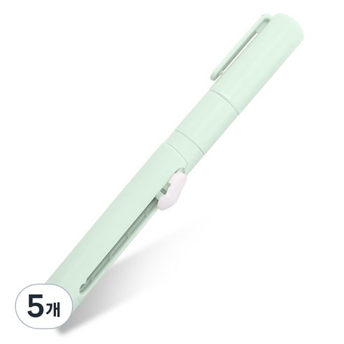 인디케이 파스텔 스틱 가위 칼, 그린, 5개