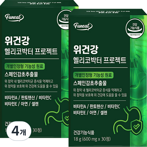 퍼니트 위건강 헬리코박터 프로젝트 18g, 30정, 4개