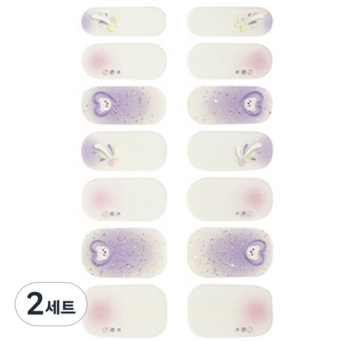 가이만 셀프 아트 네일스티커 세트, 2세트, ZX-3791