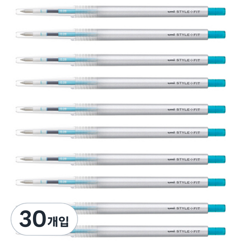 미쓰비시 스타일핏트 단색펜 0.28mm UMN-139, 스카이블루, 30개입