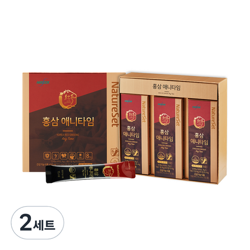 네이처셋 홍삼 애니타임 15ml X 30포, 2세트, 450ml