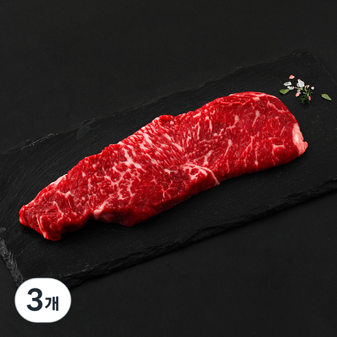 건화 한우 1+등급 채끝 구이용 (냉장), 200g, 3개