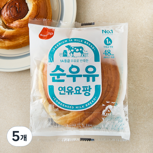 삼립 순우유 연유요팡, 80g, 5개