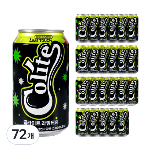 콜라이트 라임터치 제로콜라, 355ml, 72개