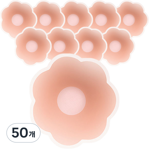 리빙943 실리콘 니플 커버 패드 꽃모양 6.5cm, 50개