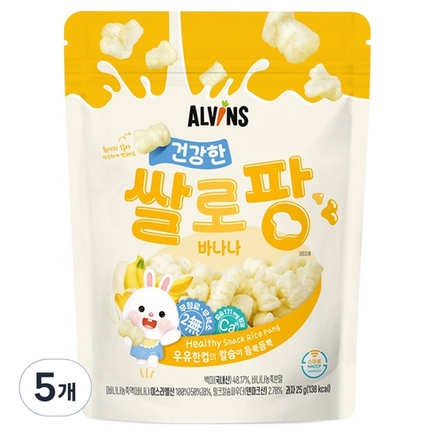 엘빈즈 건강한 쌀로팡, 25g, 5개, 바나나맛