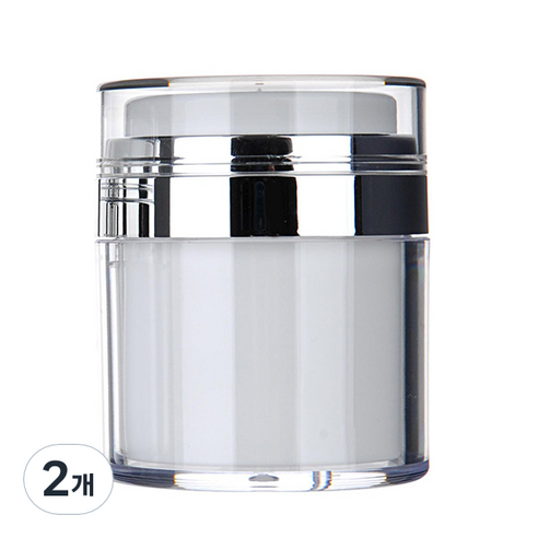 에어리스 백색 진공 크림 용기 50g, 2개