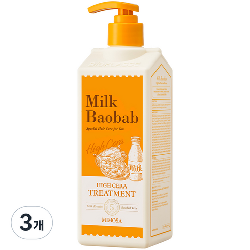 밀크바오밥 하이세라 트리트먼트 미모사, 500ml, 3개