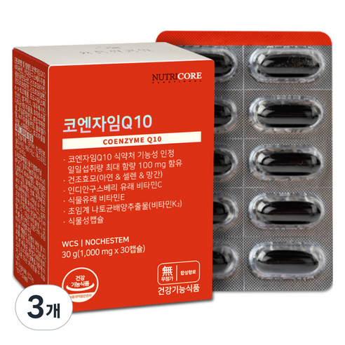 뉴트리코어 코엔자임Q10 30g, 30정, 3개
