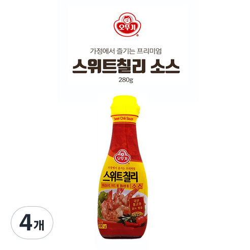 오뚜기 스위트 칠리 소스, 280g, 4개