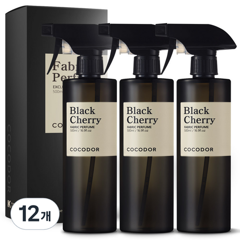 코코도르 룸 앤 패브릭 퍼퓸 섬유탈취제, 500ml, 12개, 블랙체리