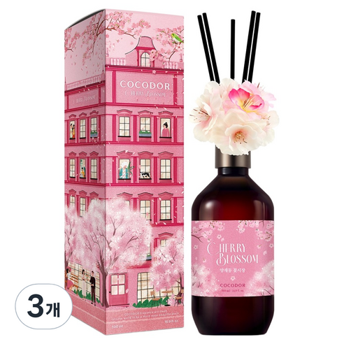 코코도르 벚꽃 프리미엄 디퓨저, 양재동꽃시장, 500ml, 3개