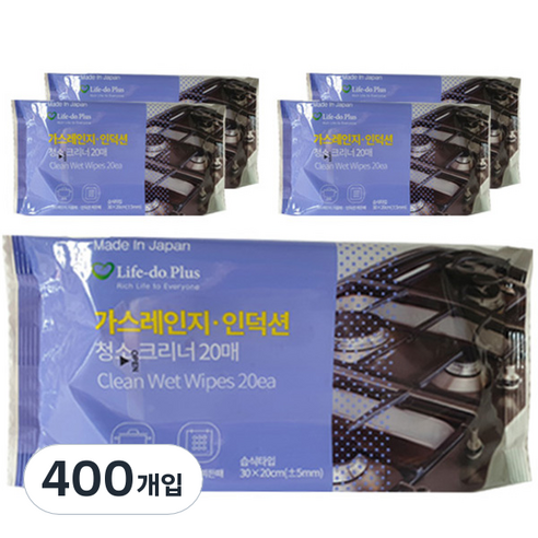라이프도 크린쿠루 가스레인지 인덕션 청소크리너, 4개