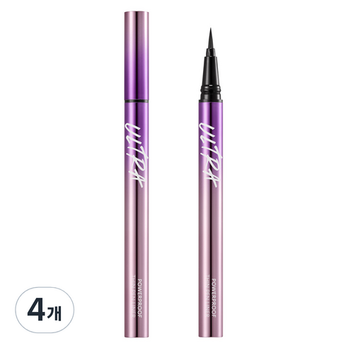 미샤 울트라 파워프루프 씬 펜 라이너 0.4g, 브라운, 4개
