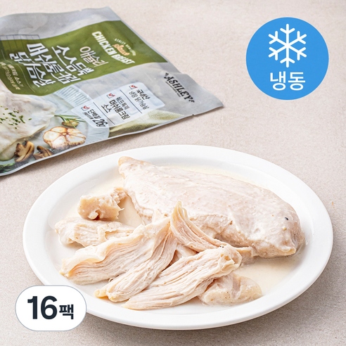 애슐리 소스듬뿍 머쉬룸크림 닭가슴살 (냉동), 130g, 16팩
