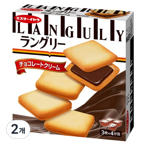 랑그리 초코 크림 샌드, 132g, 2개