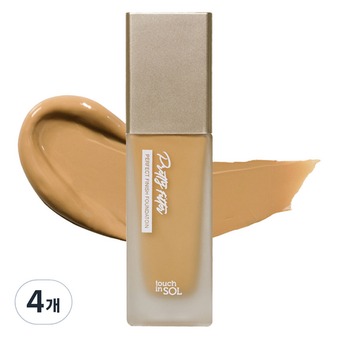 터치인솔 프리티필터 퍼펙트 피니시 파운데이션 35g, 3호 미디엄 텐, 4개