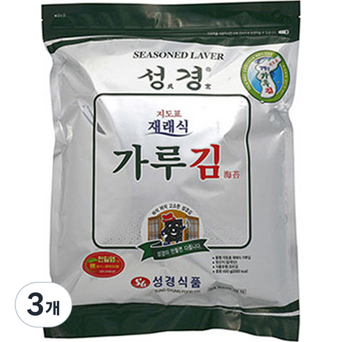 지도표성경 재래식 가루김, 400g, 3개