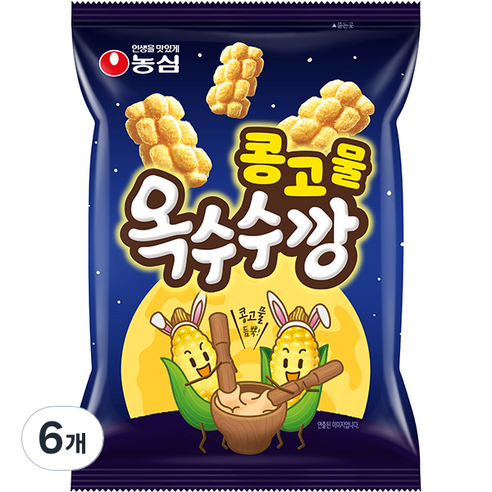 농심 콩고물 옥수수깡, 60g, 6개