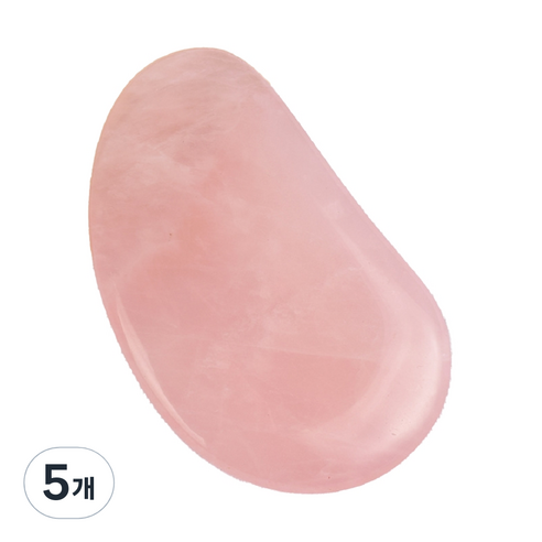 조약돌형 로즈쿼츠 괄사 피부 마사지 용품 R4-1, 혼합색상, 5개