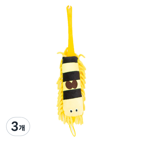 한림리빙 동물 휴대용 먼지털이개, 꿀벌(Yellow), 3개