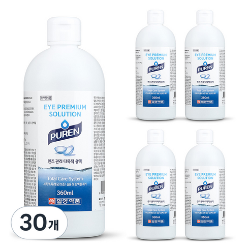 일양약품 퓨렌 렌즈 세척액, 30개, 360ml