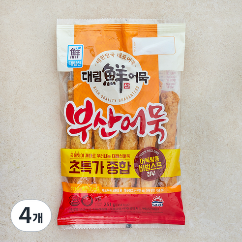 대림선 부산어묵 초특가 종합, 251g, 4개