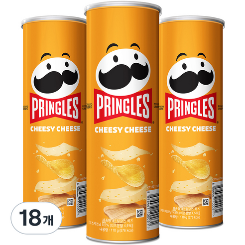 켈로그 프링글스 치즈맛, 110g, 18개