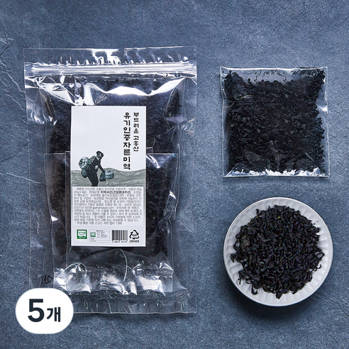 유기 인증 부드러운 고흥산 자른미역 4개입, 80g, 5개