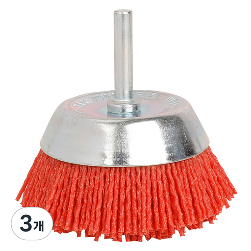 워크프로 나일론 컵브러쉬 75mm WP407016, 3개