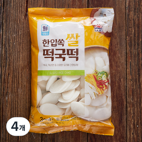 대림선 한입쏙 쌀떡국떡, 500g, 4개