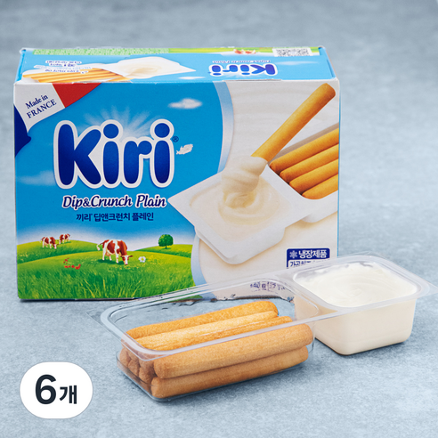 끼리 딥앤크런치 플레인 가공치즈 + 과자, 35g, 4개입, 6개