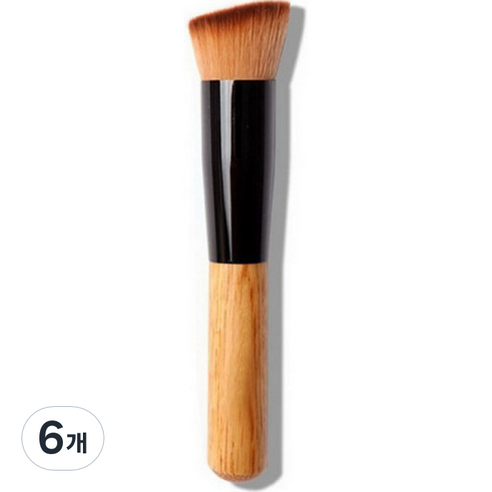 미니맥시 기본형 사선 파운데이션 브러쉬, 6개, 혼합색상