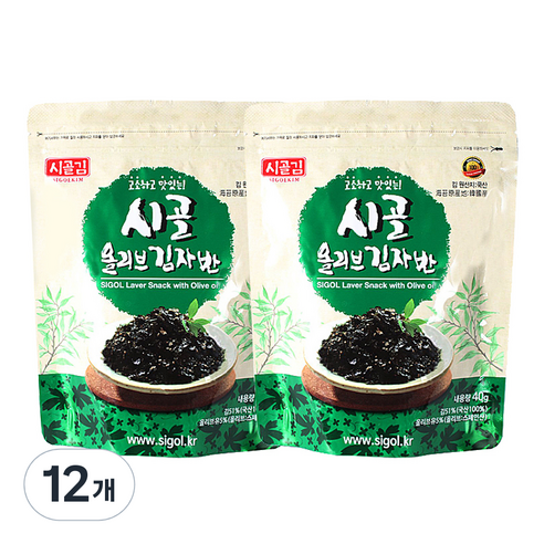 시골 올리브 김자반, 12개, 40g