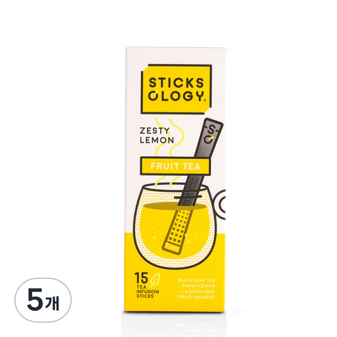 스틱솔로지 제스티 레몬 프룻티, 2.5g, 15개입, 5개