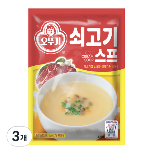 오뚜기 쇠고기 스프, 80g, 6개