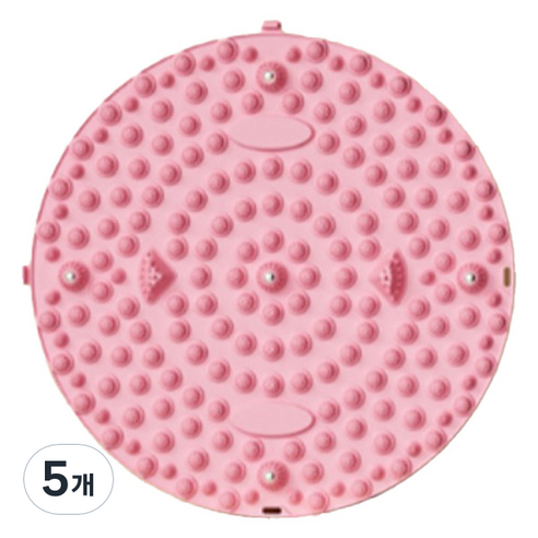 발 마사지 지압 보드 라지, 5개, 핑크