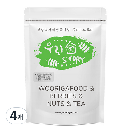 우리가스토리 전통 한방 생강차 티백, 1g, 60개입, 4개