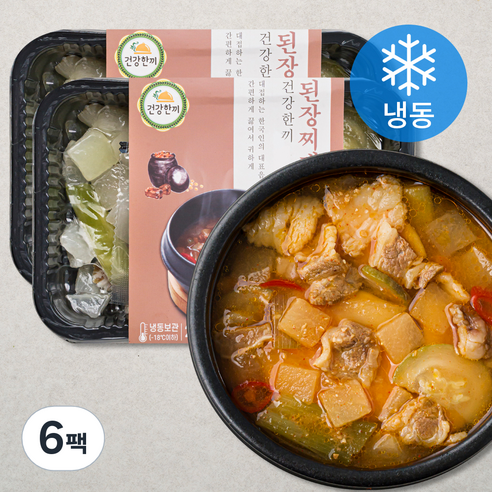 건강한끼 된장찌개 1~2인분 (냉동), 250g, 6팩