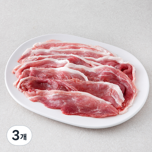 곰곰 무항생제 뒷다리살 불고기용 (냉장), 3개, 500g