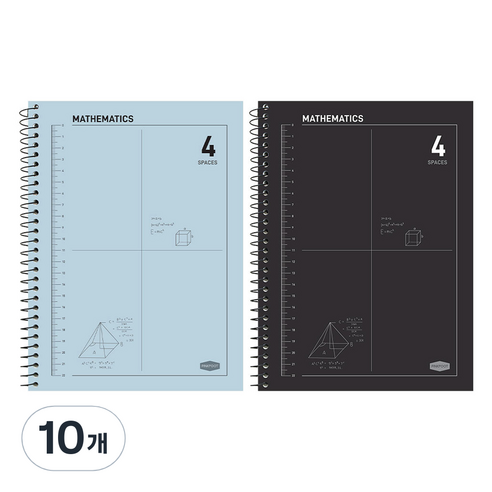 핑크풋 3000 4분할 수학 연습장, 랜덤발송, 10개
