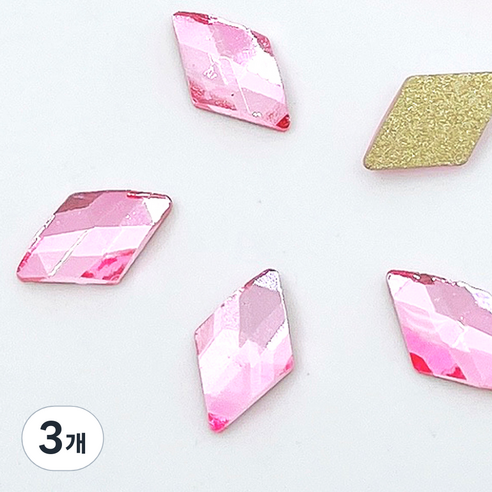 메이브라운 대용량 다이아 네일파츠 6x10mm 50p, 핑크, 150개
