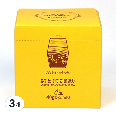오대산식품 정성다린 유기농 타타리 메밀차 티백, 2g, 20개입, 3개