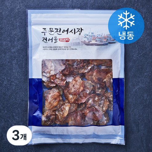 주문진어시장건어물 한입 쏙 구운 동전쥐포 (냉동), 200g, 3개