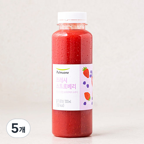풀무원녹즙 프레시 스트로베리 주스, 300ml, 5개