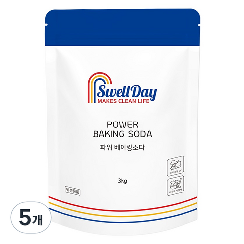 스웰데이 파워 베이킹소다, 5개, 3kg
