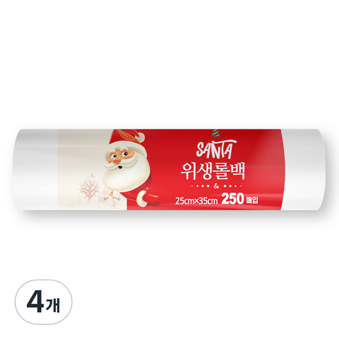 데일드 산타 위생 롤백 중 25cm x 35cm, 4개, 250개입, 중(M)