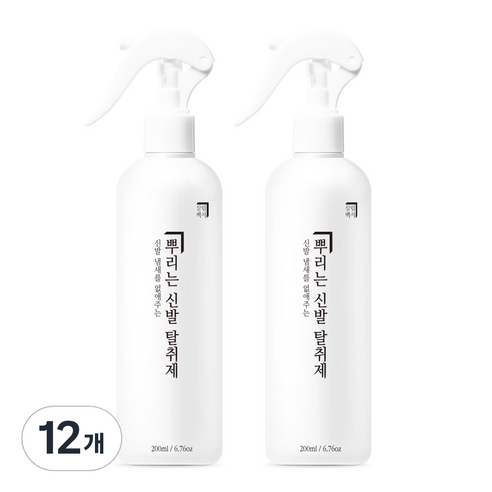살림백서 뿌리는 신발탈취제 본품, 12개, 200ml